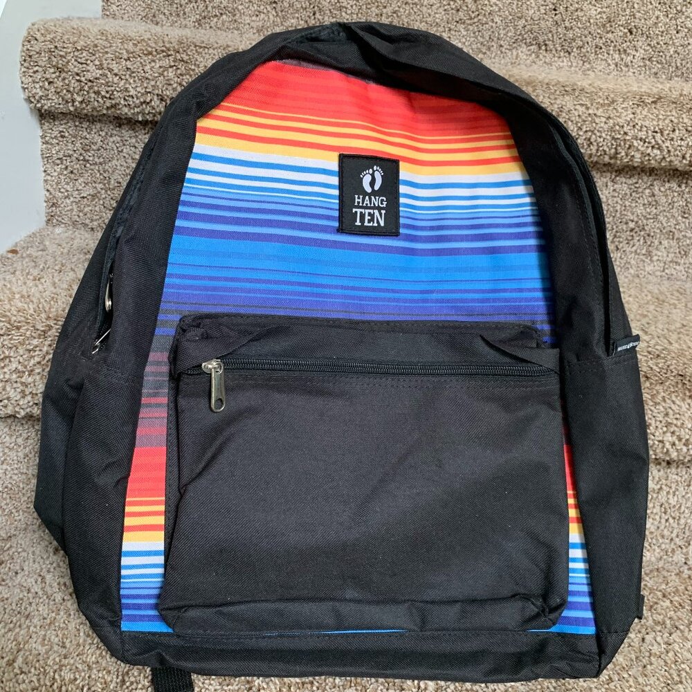 Hang Ten Marca  Shoreline Striped Multicolor Backpack.